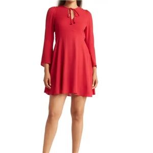 New🌹Sam Edelman Red Bell Sleeve Dress
